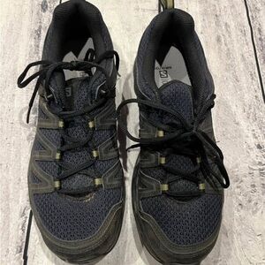 Salomon Ortholite Men's Hiking Shoes size 8.5 Black Navy Blue